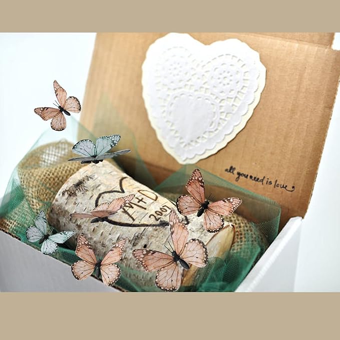 ConetoRosa Butterfly Wall Decor 12PCS 2Sizes, 3D Butterfly Decor Fake Butterfly Wall Butterfly Decorations for Home Room Bedroom Nursery Decor, 3D butterflies for Wedding Christmas Brithday (Retro)