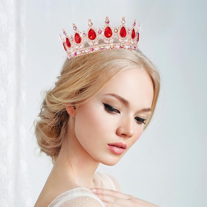 Queen Crown Rhinestone Wedding Crowns and Tiaras for Women Costume Party Hair Accessories Princess Birthday Crown Crystal BridalCrown