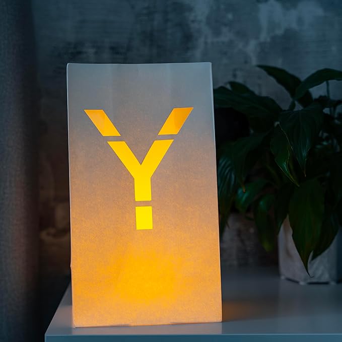Light Up Letter Y - Luminary Bags Perfect for Personalized Happy Birthday Banner, Proposal Decorations, Engagement Party Decorations and Congratulations Banner for Your Loved One