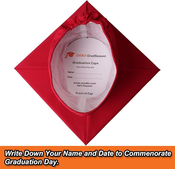 OSBO GradSeason Matte Graduation Cap and Gown 2025 Set with Tassel for High School & College 10 Colors