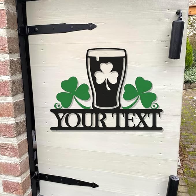 Custom Bar Metal Sign with LED - Personalized Irish Pub Wall Art, Rustic Tavern Plaque for Home Bar, Man Cave, Basement, St. Patrick’s Day Decorations & Gifts for Him, Dad, Grandpa