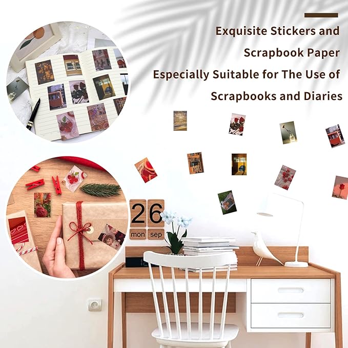600 Pieces Washi Sticker Set, 12 Set Scrapbooking Diary Planner Album Diary Notebook, Scrapbooking Sticker Journaling Supplies for DIY Arts and Crafts Card Making Laptop Decoration