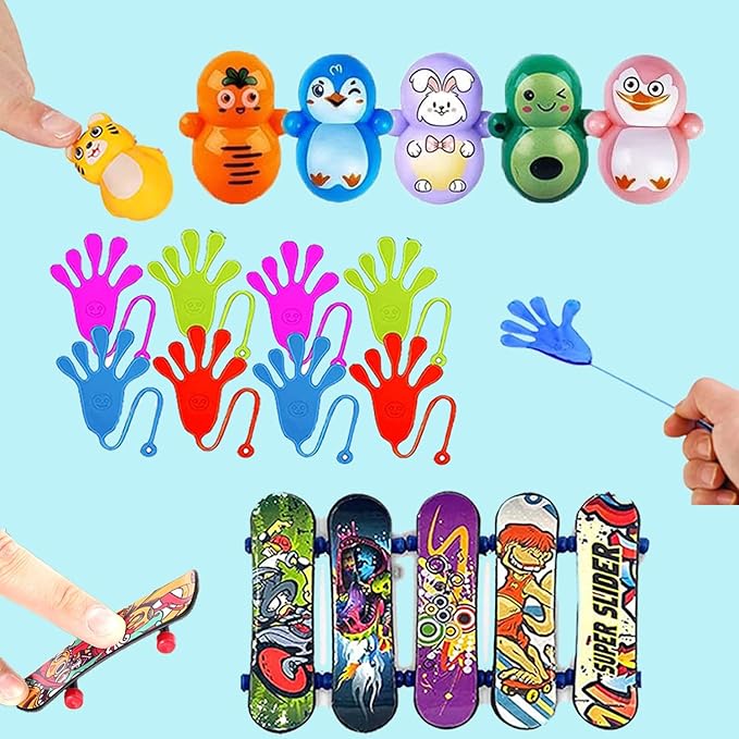 117 Pack Party Favors Toy Assortment Bundle for Kids,Birthday Bag Fillers Stocking Stuffers,Carnival Prizes School Classroom Rewards Treasure Box Toys Pinata Stuffers Goodie Bags Bulk Toys