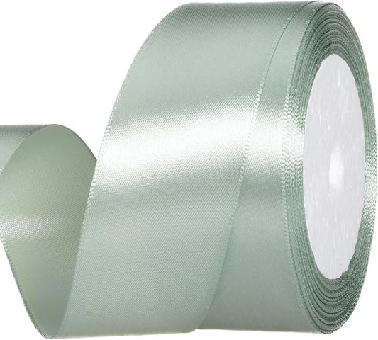 ATRBB 25 Yards 1-1/2 inch Wide Satin Ribbon Perfect for Wedding,Handmade Bows and Gift Wrapping(Sage Green)