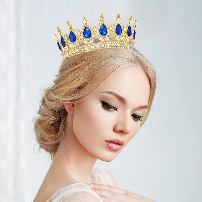 Queen Crown Rhinestone Wedding Crowns and Tiaras for Women Costume Party Hair Accessories Princess Birthday Crown Crystal BridalCrown