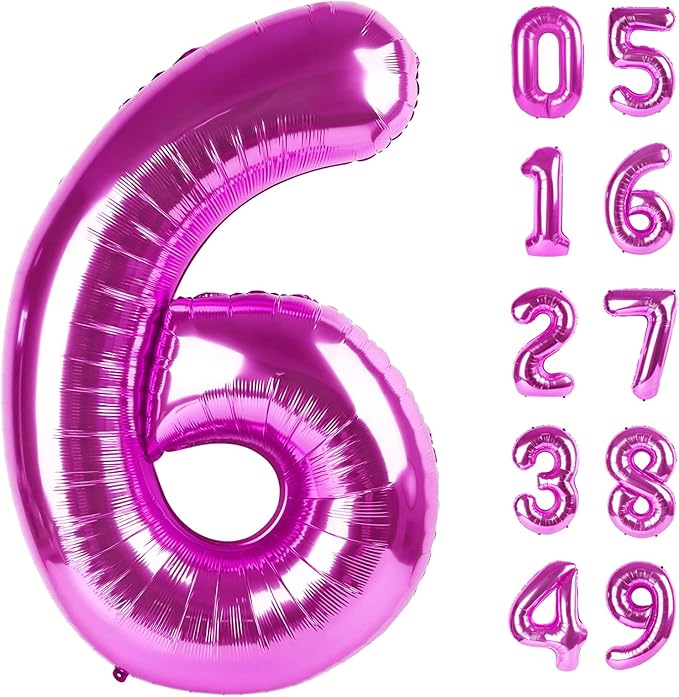 2026 number balloon purple rose