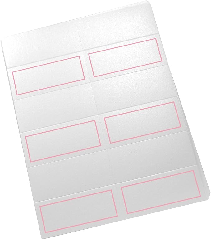 Single Line Border Printable Place Cards, Pink (Choose Color), Set of 150 (25 Sheets), Laser & Inkjet Printers - Wedding, Party, Dinner, and Special Events - Made in the USA