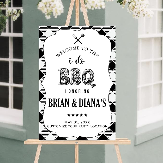 Personalized Welcome To The I Do BBQ Party Sign, I Do BBQ Welcome Sign, I Do BBQ Wedding Engagement Party Yard Sign, I Do BBQ Sign, BBQ Signs For Outside, I Do BBQ Decorations