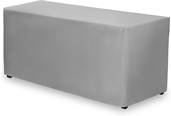 Gee Di Moda Fitted Tablecloth - 72 x 30 Inch Charcoal Fitted Table Cloth for 6 Foot Rectangle Table - Heavy Duty Washable Fabric - for 6 Ft Buffet Table Holiday Party Dinner Wedding & Trade Show