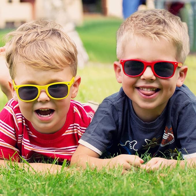Pibupibu Kids Neon Colors Party Favor Supplies Unisex Sunglasses Pack of 8