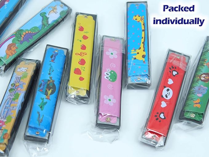 Harmonica for Kids Birthday Party Favor, 24Pcs Kids Harmonica Toy Gift, 16 Holes Toddler Harmonicas, Party Favors for Goodie Bags