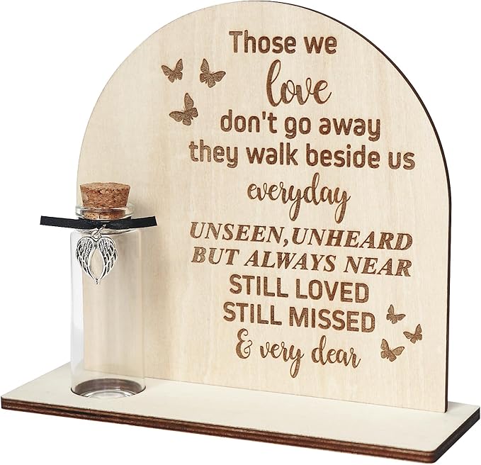 Personalized Loss of Loved One Photo Frame Memorial，Custom lock of Hair Keepsake Jar,Remembrance，Bereavement,Sympathy Gift for Lost Mom, Dad， Friends, Sisters, Grandparents (Style C)
