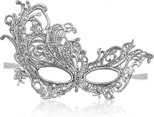 Erythem Masquerade Mask for Women, Venetian Lace Masquerade Mask for Halloween Mardi Gras Costume Party, Fit for Adult