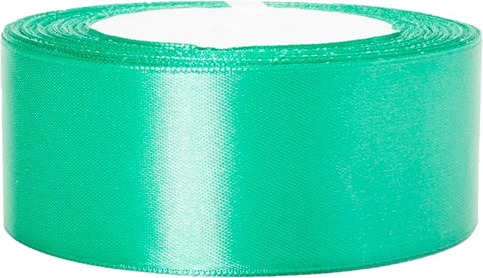 ATRBB 25 Yards 1-1/2 inch Wide Satin Ribbon Perfect for Wedding,Handmade Bows and Gift Wrapping(Jungle Green)