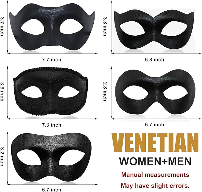 Masquerade Mask for Men Women Venetian Vintage Retro Masks for Carnival Cosplay Mardi Gras Party Halloween