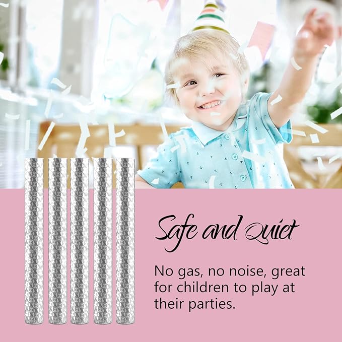 BATTIFE 30Pack White Confetti Wands, Tissue Paper Confetti Flick Flutter Sticks for Wedding Celebrations, Anniversary, Birthday Party, 7.8inch
