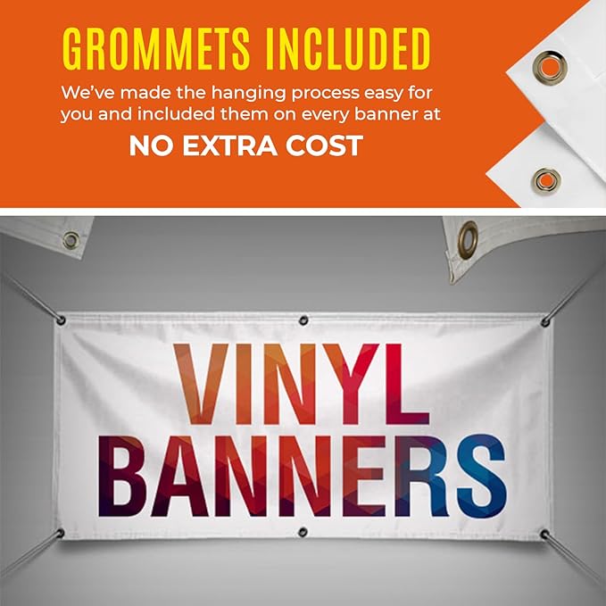 Personalized Passion Vinyl Banner 6' x 15' - Customized Banner for Business, Graduation, Birthday Parties - Indoor/Outdoor Use - Full Color 13oz Vinyl Custom Signs with HD Printed Text, Photos