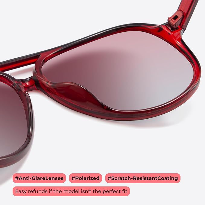 livho Trendy Polarized Aviator Sunglasses Women Men, Retro Sun Glasses for Women Men 2025, Oversized UV Protection Shades