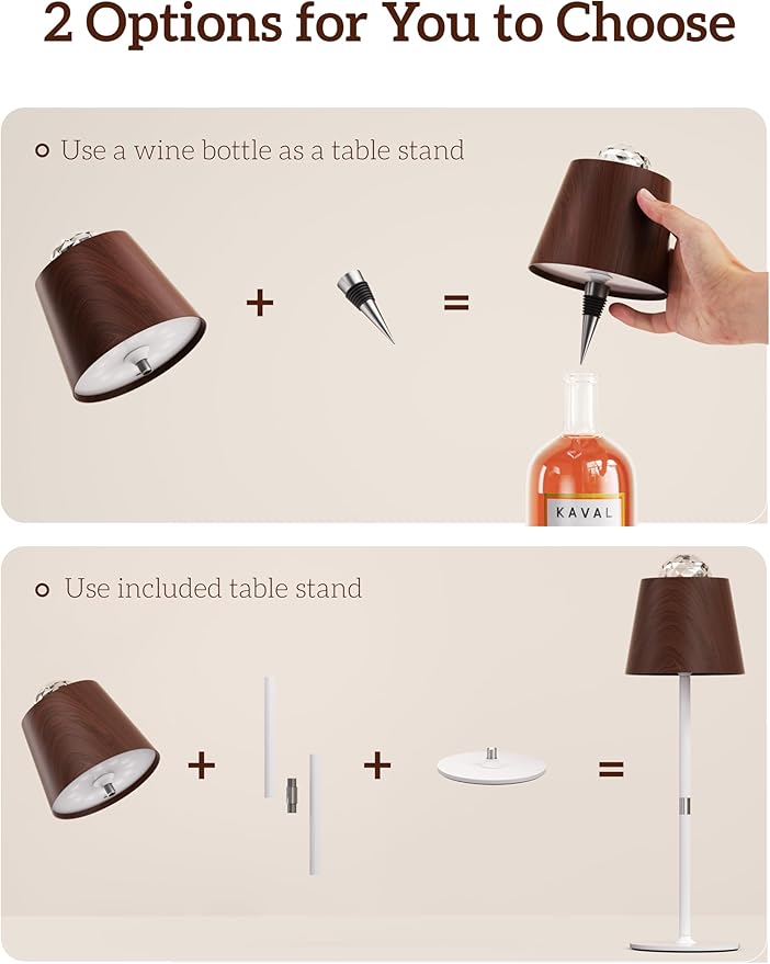 Joyzy Table Lamp Projector Lighting, Wireless Wine Bottle Lamps Rechargeable Lights Water Wave Ripple Projection Liquor Bottle Decoration Light Ambient for Bar