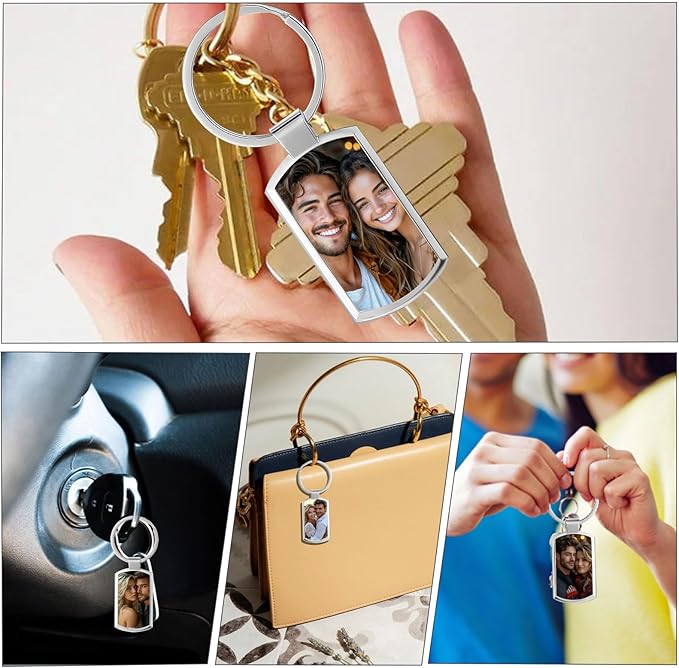 Customized Double Sided Keychain - Personalized Engraved Text/Number/Name Keychain, Custom Key chain Gift for Boyfriend