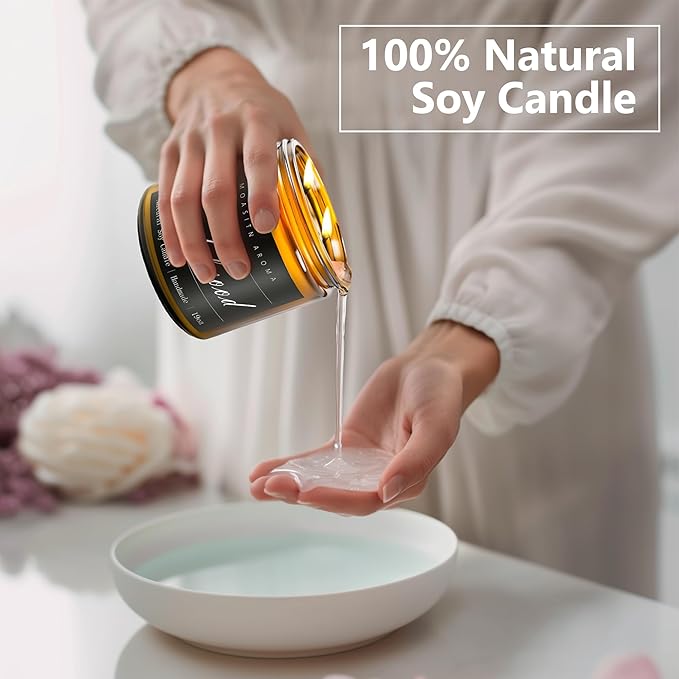 MOASITN Eucalyptus Large Heavenly Scented Candles for Home|19oz 100h Long Lasting Clean Burn|Natural Soy Aromatherapy Candle|2 Wick Jar Candle for Women,Men as Relaxing,Birthday,Housewarming Gifts