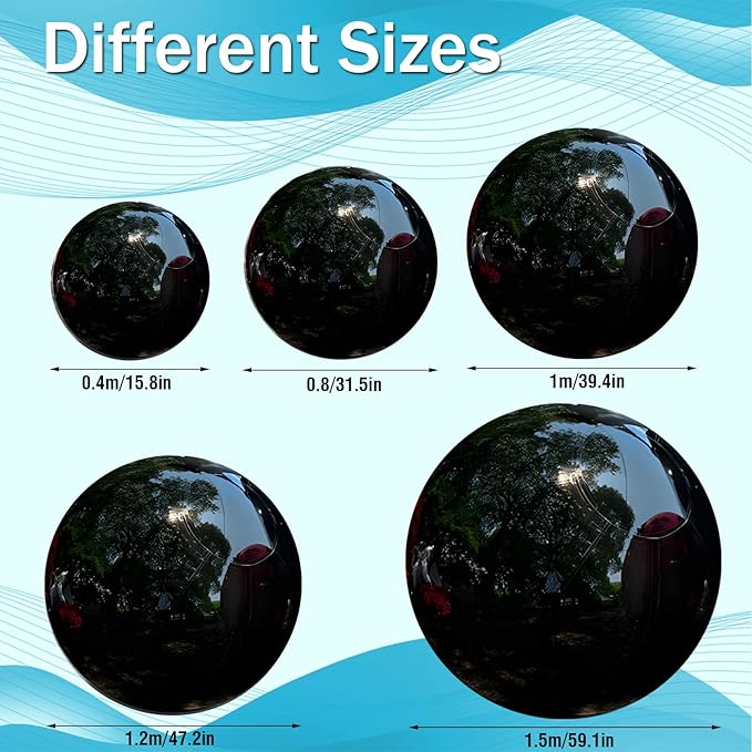 Inflatable Mirror Ball Set, 6-Piece Airtight Large Hanging & Standing Inflatable Disco Disco with 1200W Electric Pump for Party, Wedding, Pool, Events