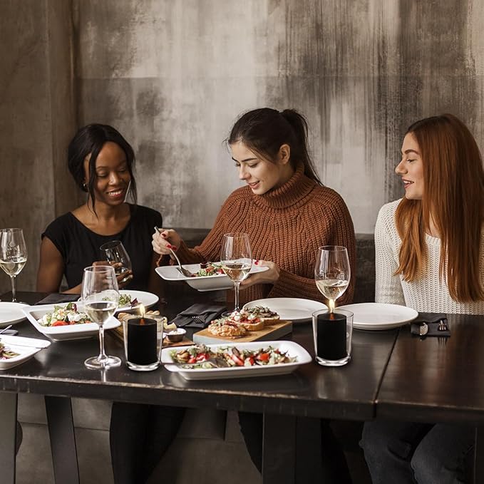 24 Packs Black Votive Candles, Unscented Small 1.5 Inch Diameter 2.0 Inch Tall Wax Candles for Halloween Wedding, Party & Home Dinner Table Decoration - 12 Hour Burn Time