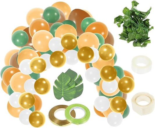 Sage Green and Brown Latex Balloon Garland Kit DIY Party Decorations for Birthday Wedding and Shower and Elegant Arch Decor Set for Festive Atmosphere
