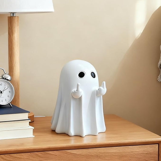Halloween Ghost Figurine, Spooky Statue, Cute Resin Ghost, Halloween Shelf Decor, Home, Party and Coffee Table Decor
