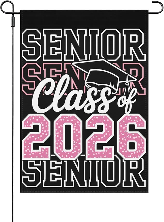 Class Of 2026 Senior 2026 Graduation Garden Flag Art Banner For Room Next Day Delivery