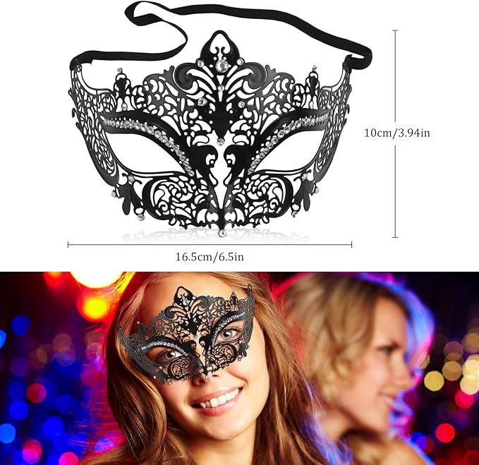 Exlinonline Lace Masquerade Mask Elastic,Fit for Adult,Soft Gentle Material,Specially For Costume,Thememed Party