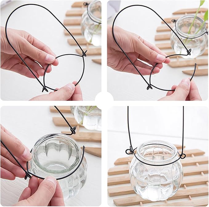 2 Pcs Decorative Glass Jars,Pumpkin Shape Bottles With Cork Stopper and Hanging Rings Wishing Bottle Hydroponic Glass Vases Decor for Home Furnishing Outdoor Party Wedding Centerpiece（Pumpkins）