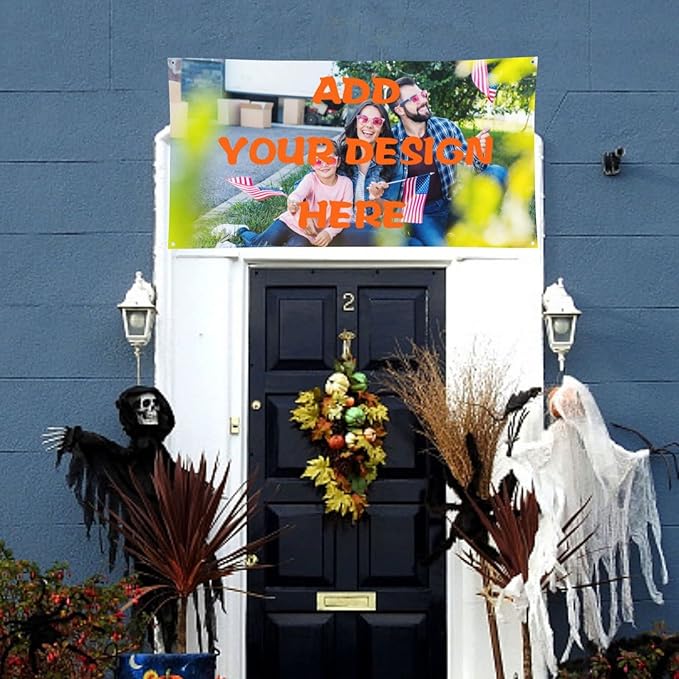 Custom Banners And Signs Customize With Photo Logo Text Personalized Banner For Parties Business Birthday Graduation Indoor Outdoor 35 X 70 Inch