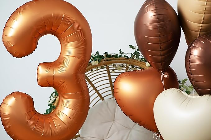 40 inch Orange Number Balloon Giant Foil Helium Balloons for 6th Birthday Party Decorations