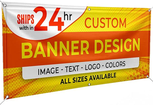 Personalized Passion Vinyl Banner 3' x 15' - Customized Banner for Business, Graduation, Birthday Parties - Indoor/Outdoor Use - Full Color 13oz Vinyl Custom Signs with HD Printed Text, Photos