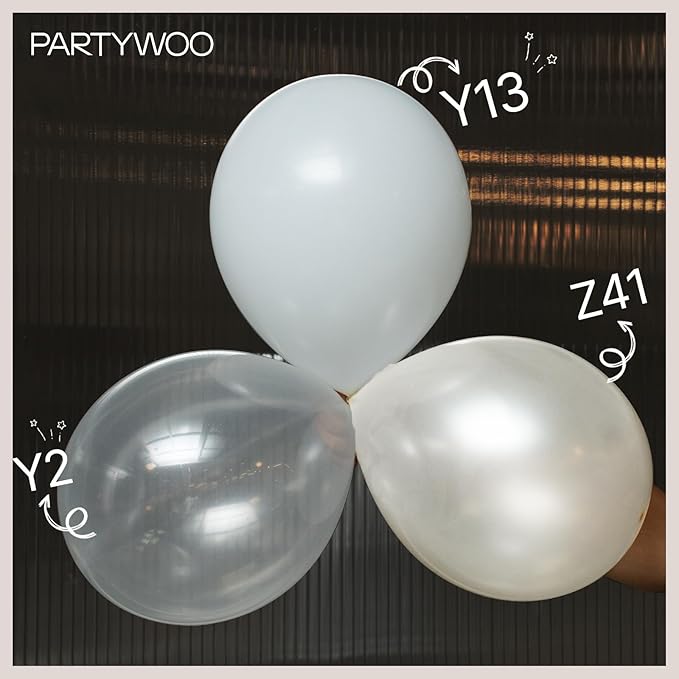 PartyWoo Clear Balloons 85 pcs Different Sizes of 18 12 10 5 Inch Transparent Bubble Latex Helium Balloon Arch Kit Garland for Graduation Wedding Baby Shower Birthday Party Decorations Clear-Y2