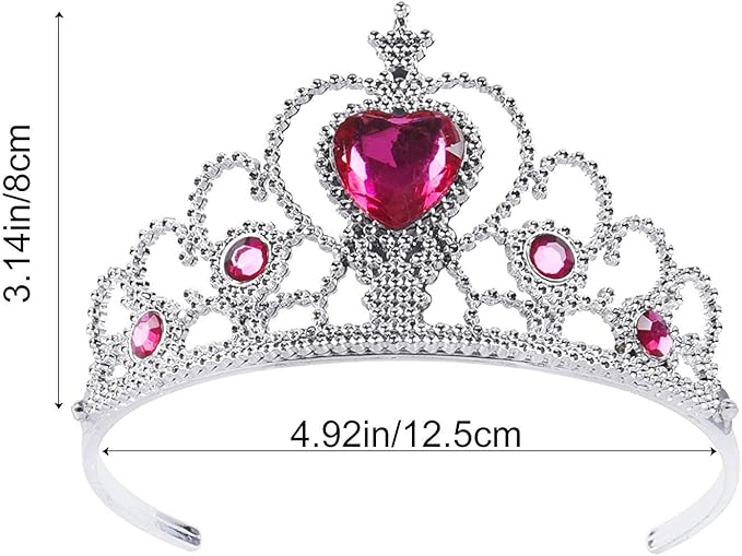 Princess Tiara Crown Headpieces, Dress Up Set for Little Girls, Kids Play Jewelry, Costume Accessories,Kids Party