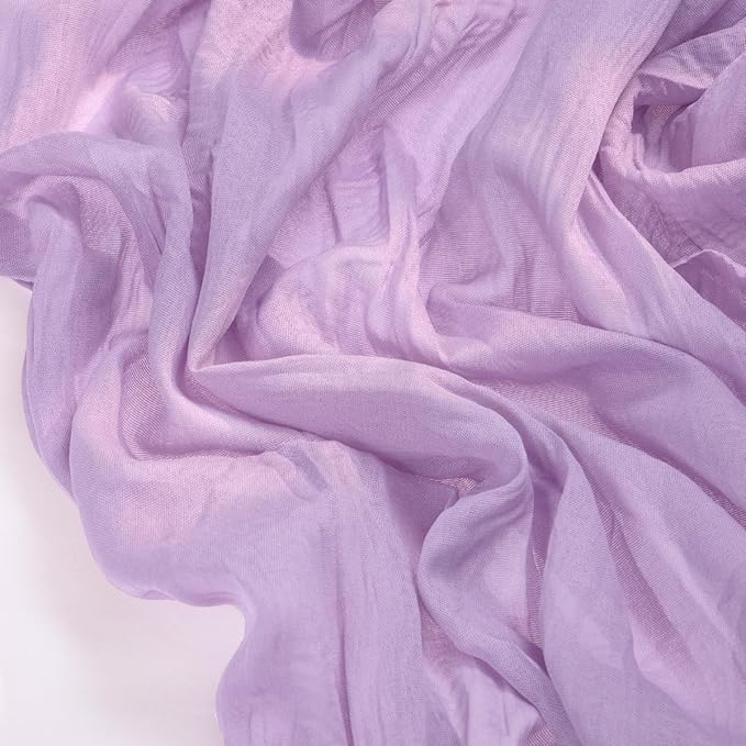 Socomi 6pcs Lilac Purple Lavender Cheesecloth Table Runner Fall Thanksgiving Boho Rustic Gauze 120 inch 10FT Cheese Cloth Runner for Wedding Party Baby Shower Birthday Home Decor Holiday Decorations