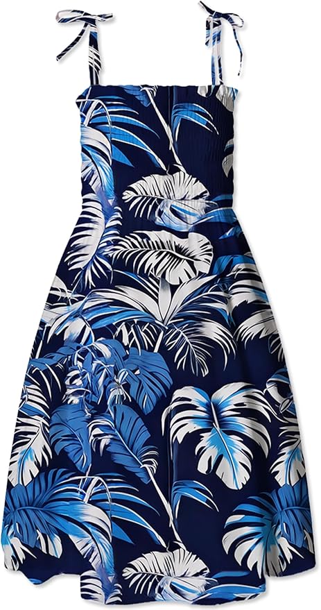 Cromoncent Matching Hawaiian Outfits for Family, Dad and Son Matching Luau Beach Tropical Shirts Mommy Daughter Tropical Sets