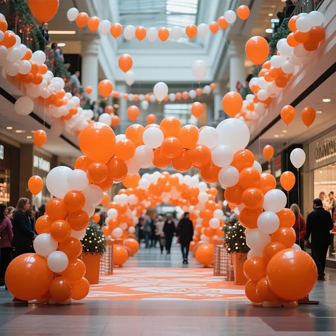 KAWKALSH Orange Balloon 110pcs, 12 Inch Thickened Latex Party Balloons Helium Bright Color for Birthday Baby Shower Wedding Party Supplies Arch Garland Decoration