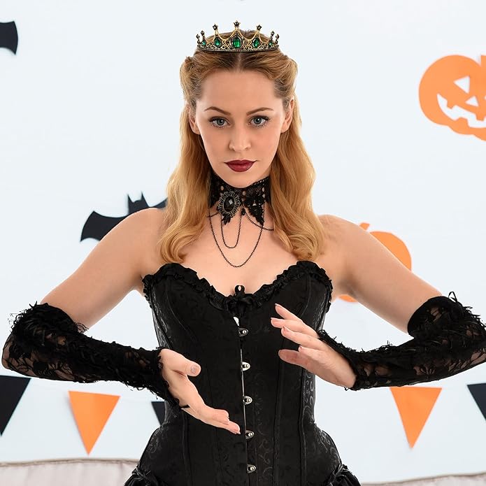 Gold Crown for Women, Crystal Queen Tiaras Headband Wedding Bridal Hair Accessories, Birthday Party Prom Cake Topper