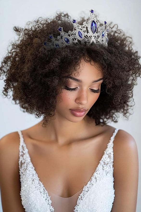 Tiaras Headbands Crown for Women and Girls, Princess Rhinestone Crown for Bridal, Crystal Queen Tiara Head Band Hair Accessories for Prom Wedding and Party