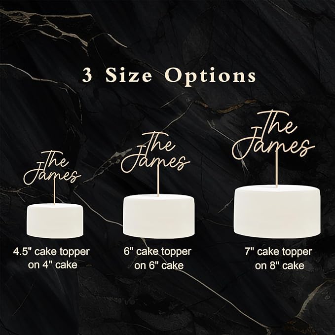 Wedding Cake Topper Custom Last Name Personalized Anniversary Topper Keepsake Wedding Gift