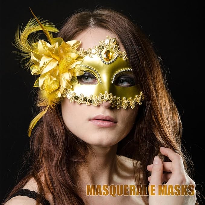 Masquerade Mask for Women Venetian Halloween Carnival Masks for Party Prom Ball