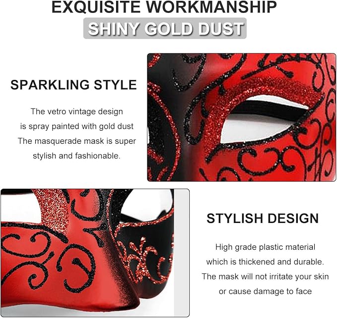 Masquerade Masks for Women Men Couple Lace Eye Mask for Venetian Carnival Halloween Party Ball Prom Costume Mardi Gras