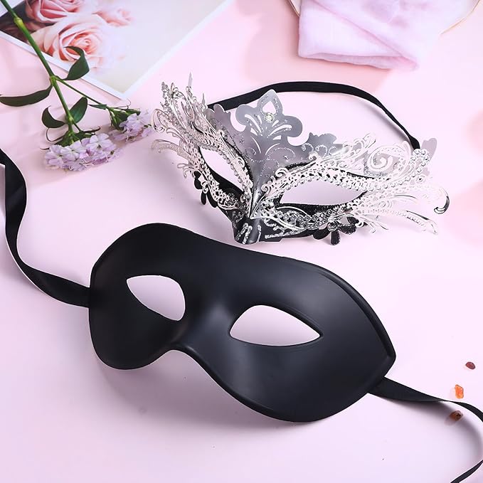 OIDEA Masquerade Mask for Couple - Roman Greek Venetian Mask Halloween Prom Party Costume Ball Mardi Gras Mask for Women Men