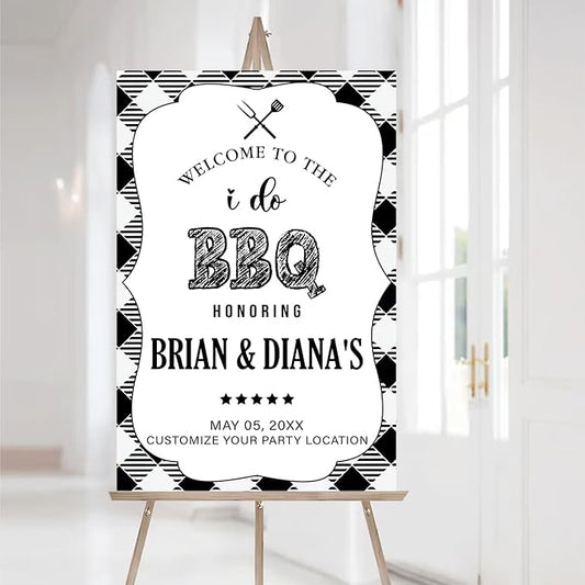Personalized Welcome To The I Do BBQ Party Sign, I Do BBQ Welcome Sign, I Do BBQ Wedding Engagement Party Yard Sign, I Do BBQ Sign, BBQ Signs For Outside, I Do BBQ Decorations