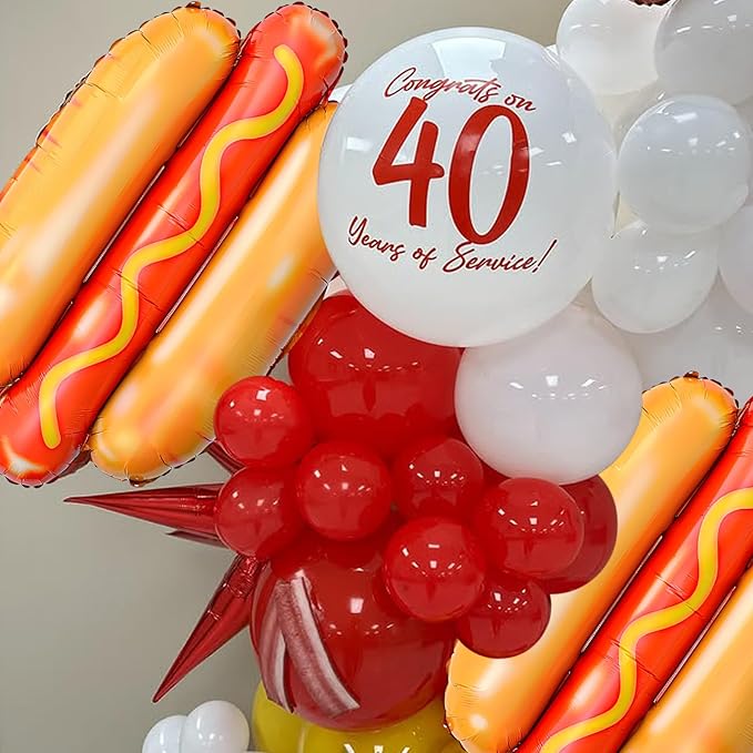 Hotdog-Balloons BBQ-Party-Balloon 6PCS 28in Funny Food Shaped Balloons BBQ Picnic Birthday Summer Gathering Snack Theme Decorations Party Supplies