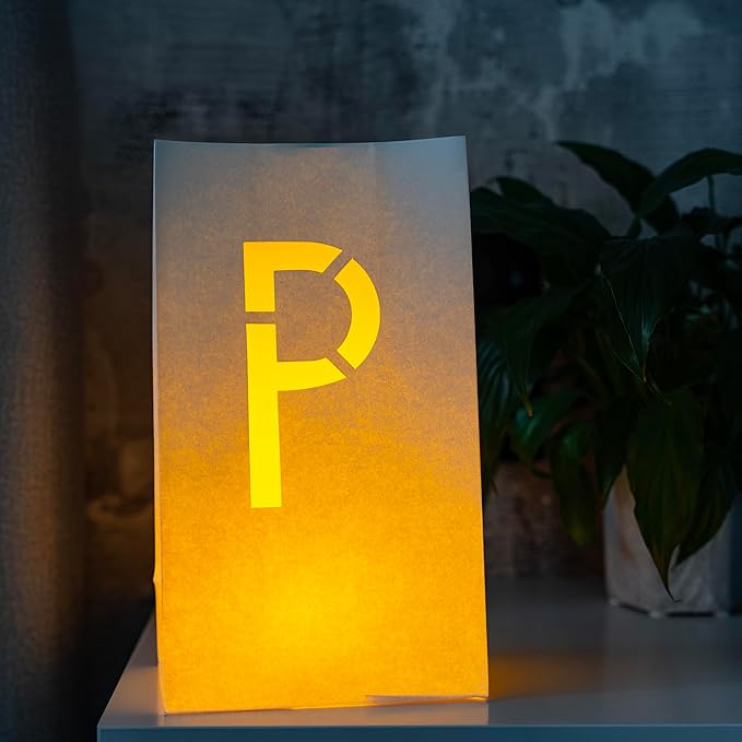 P Light Up Letter - Luminary Bags Perfect for Personalized Happy Birthday Banner, Proposal Decorations, Engagement Party Decorations and Congratulations Banner for Your Loved One