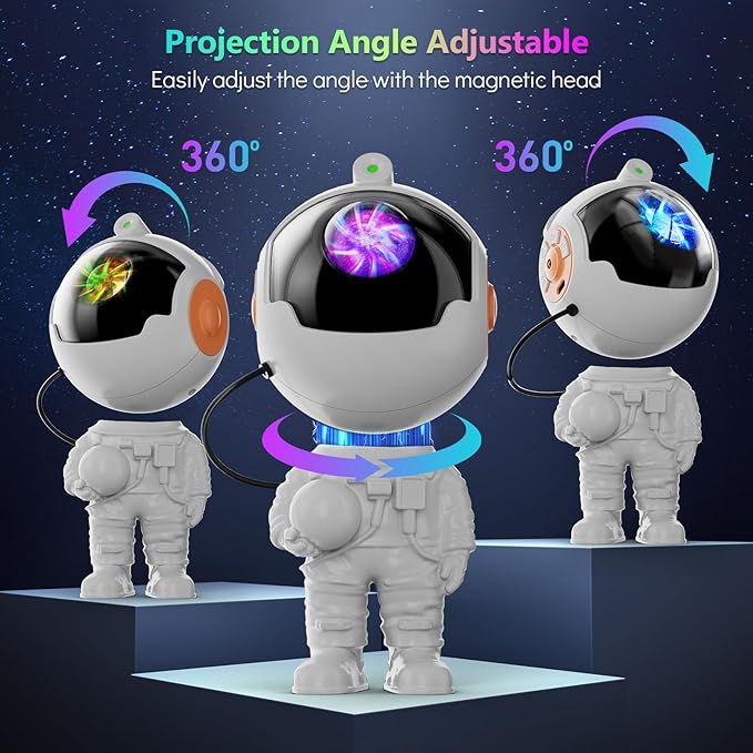 Rossetta Astronaut Galaxy Projector, Star Projector for Kids with Remote Control and Auto Timer, Night Light Projector for Bedroom, Living Room, Christmas, Birthday
